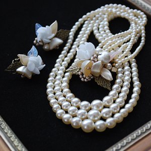 画像1: antique perle ensemble